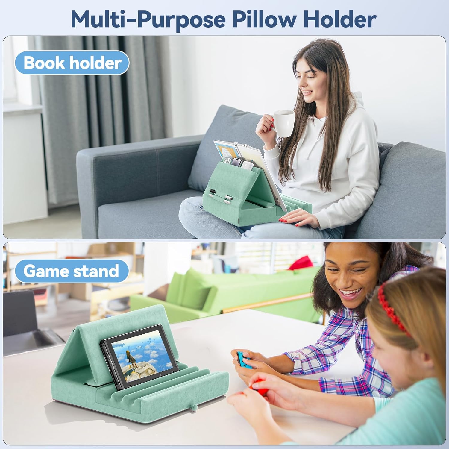 SOPORTE PARA TABLET KDD PILLOW HOLDER PLEGABLE PARA IPAD PRO 12.9, 10.5, 9.7, AIR, MINI 6 5 4 3 Y E-READER - 5
