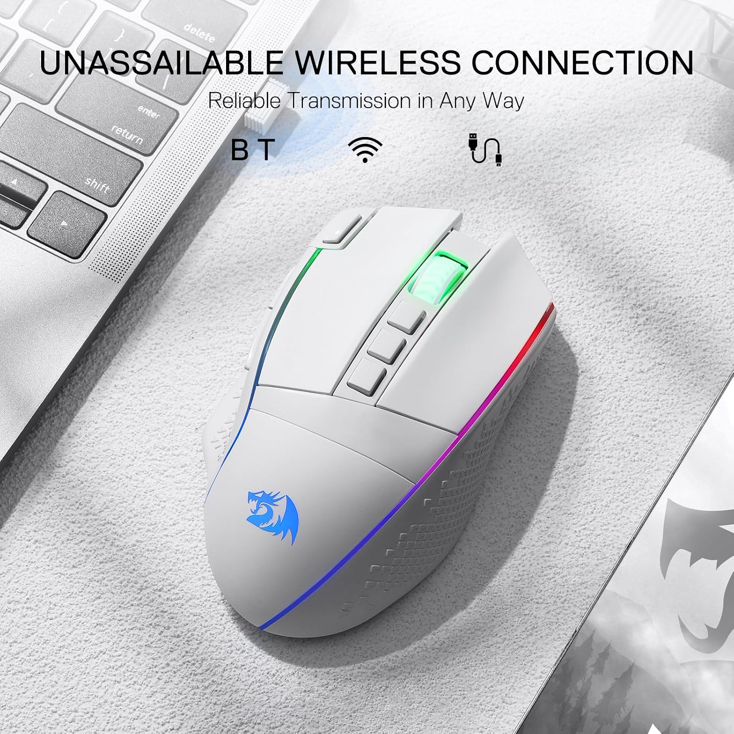 MOUSE GAMER REDRAGON M991 INALÁMBRICO RGB 26000 DPI 3 MODOS - 3