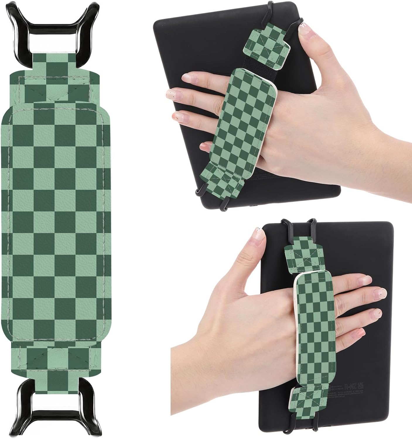 SOPORTE DE MANO BERIREXRION PARA KINDLE VERDE CUADRICULADO - 1