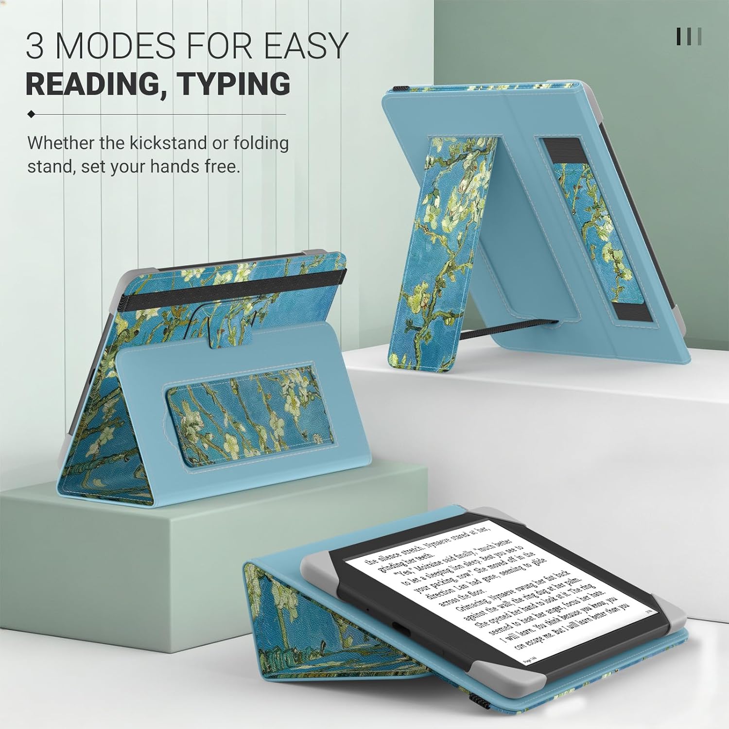 FUNDA UNIVERSAL PARA TABLETS Y EREADERS 6 PULGADAS MOKO APRICOT BLOSSOM - 4