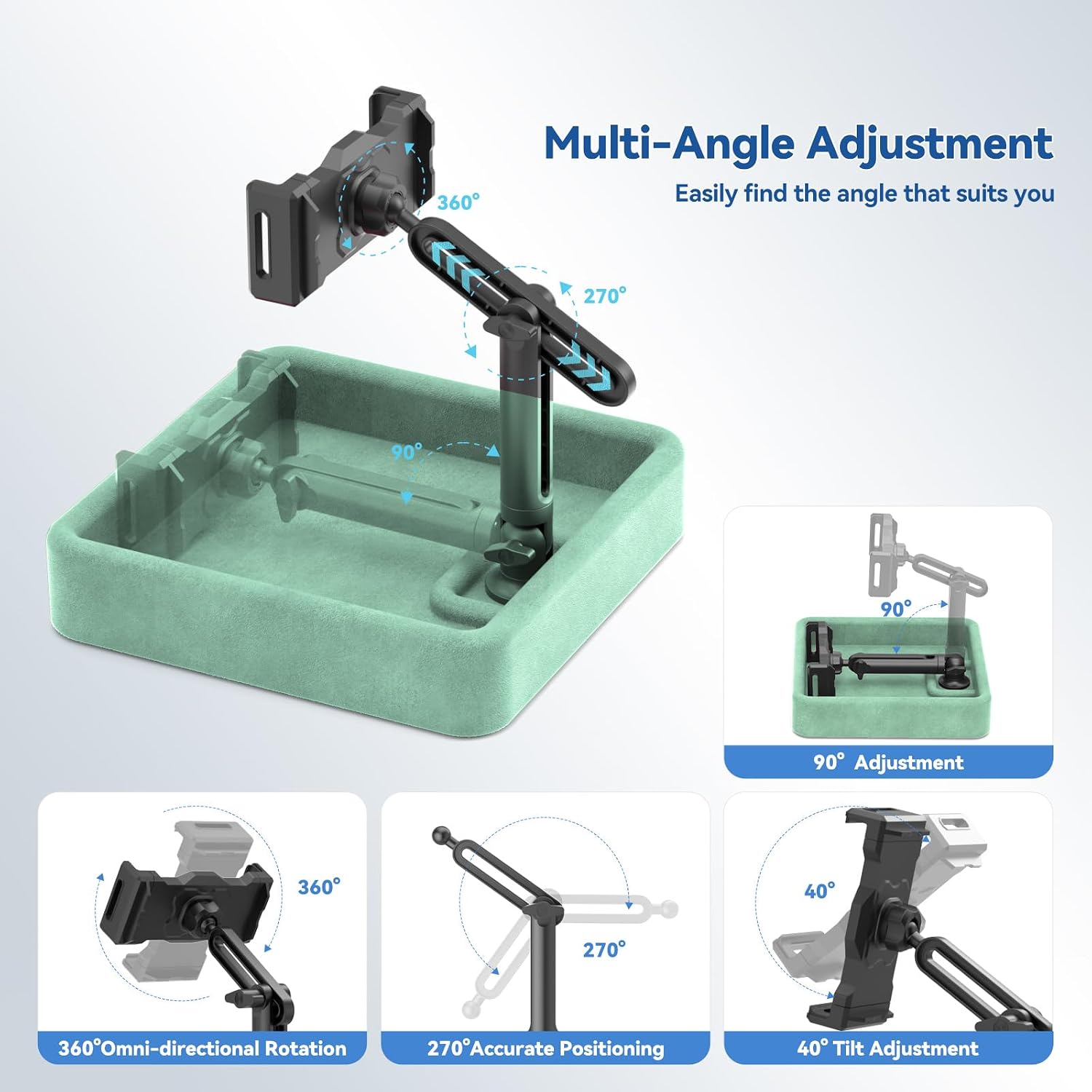SOPORTE PARA TABLET KDD TABLET PILLOW STAND MULTIÁNGULO AJUSTABLE PARA CAMA Y ESCRITORIO - 4