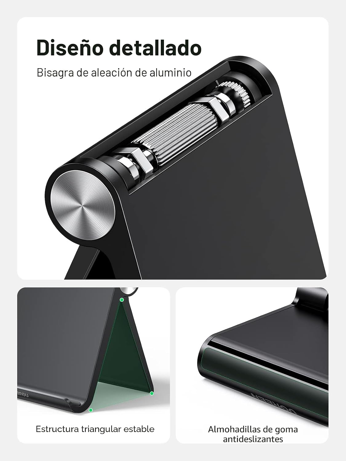 SOPORTE PARA TABLET UGREEN AJUSTABLE PORTÁTIL NEGRO - 4
