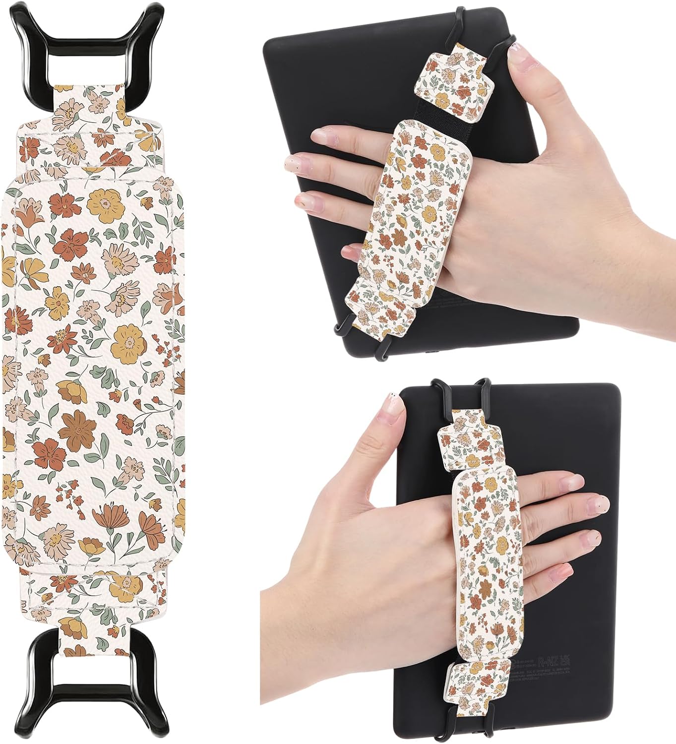 SOPORTE DE MANO BERIREXRION PARA KINDLE Y E-READERS 6-7.5 PULGADAS DISEÑO FLORAL BOHO - 1