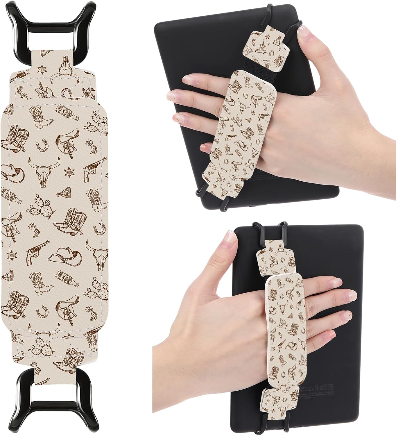 SOPORTE DE MANO BERIREXRION PARA KINDLE Y TABLETS 6-7.5 PULGADAS DISEÑO BOHO WESTERN - 1
