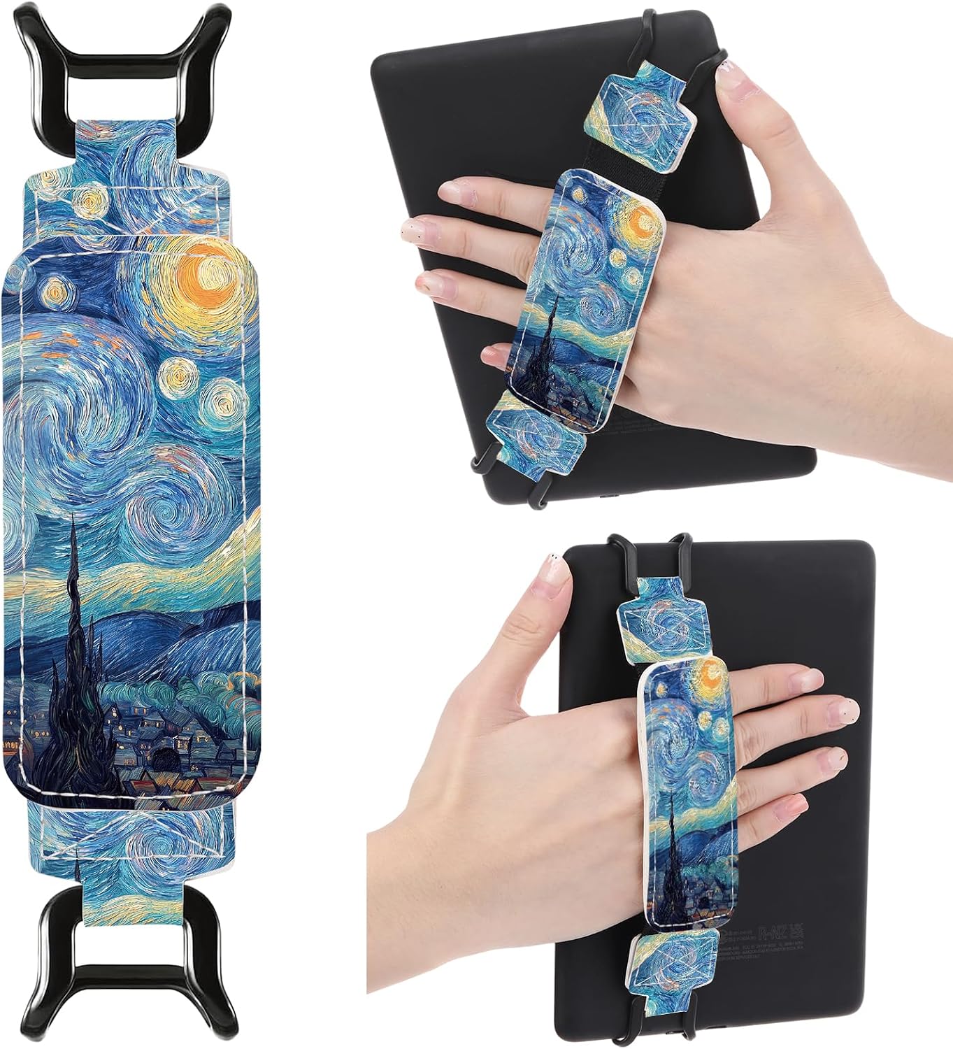 SOPORTE DE MANO PARA KINDLE BERIREXRION STARRY NIGHT AZUL PARA LECTORES DE 6-7.5 PULGADAS - 1
