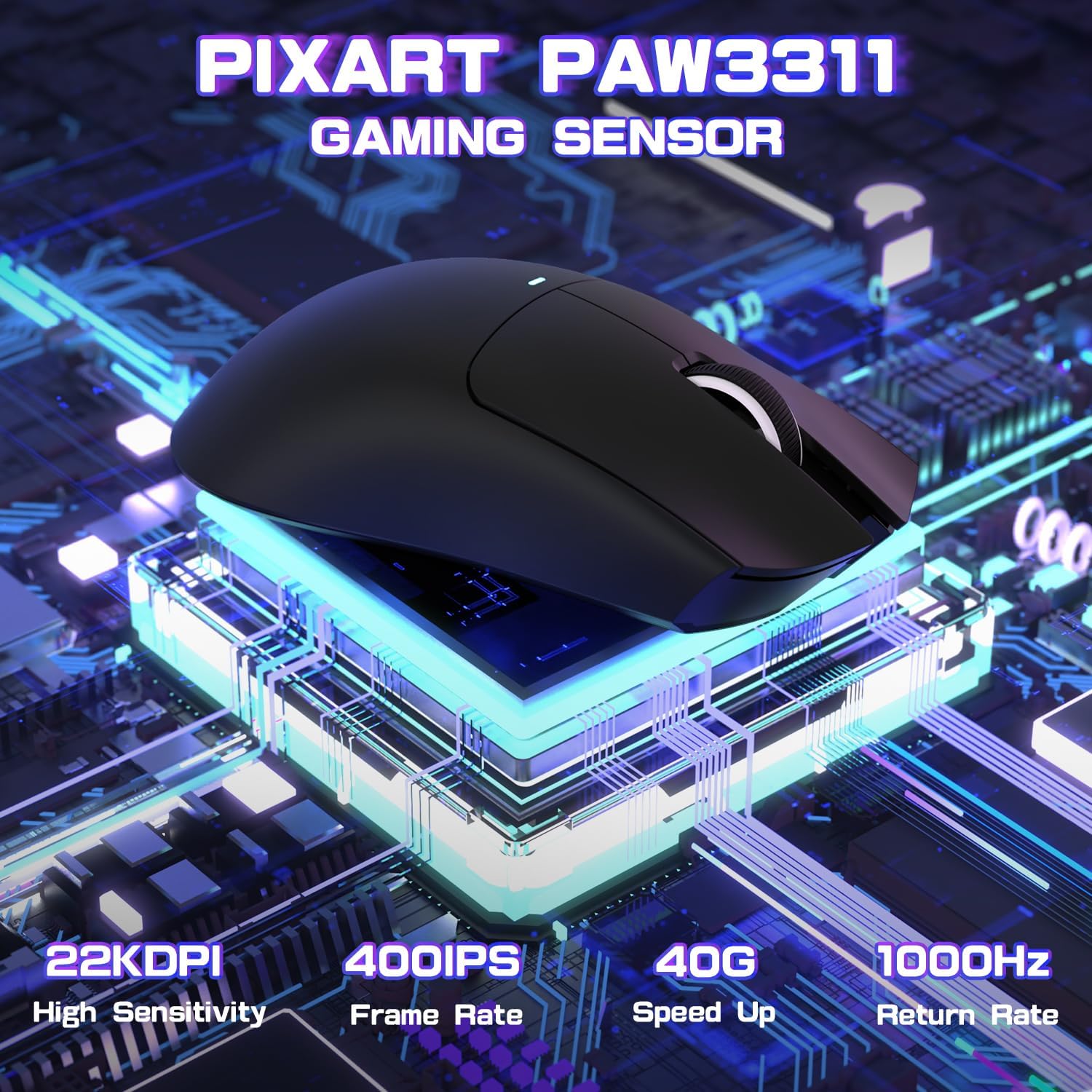 MOUSE GAMER ATTACK SHARK X11 SE ULTRA-LIGERO INALÁMBRICO NEGRO - 2