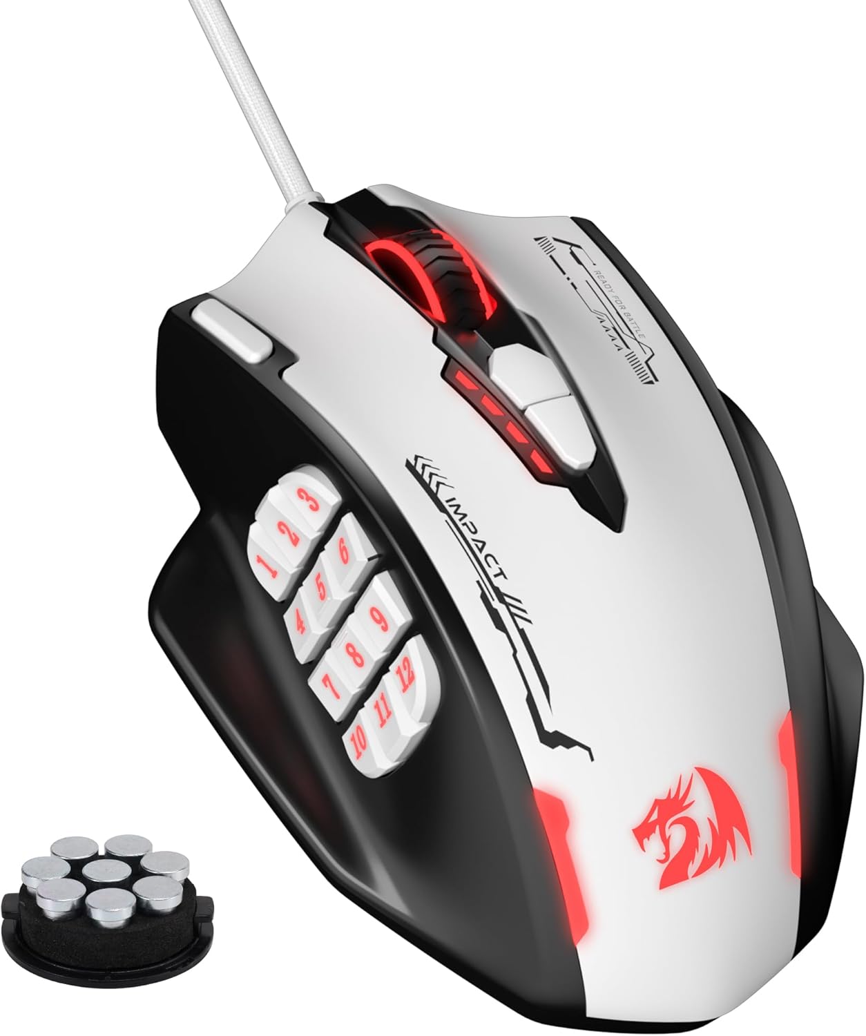 MOUSE GAMER REDRAGON M908 RGB 24000 DPI CON CABLE - 1