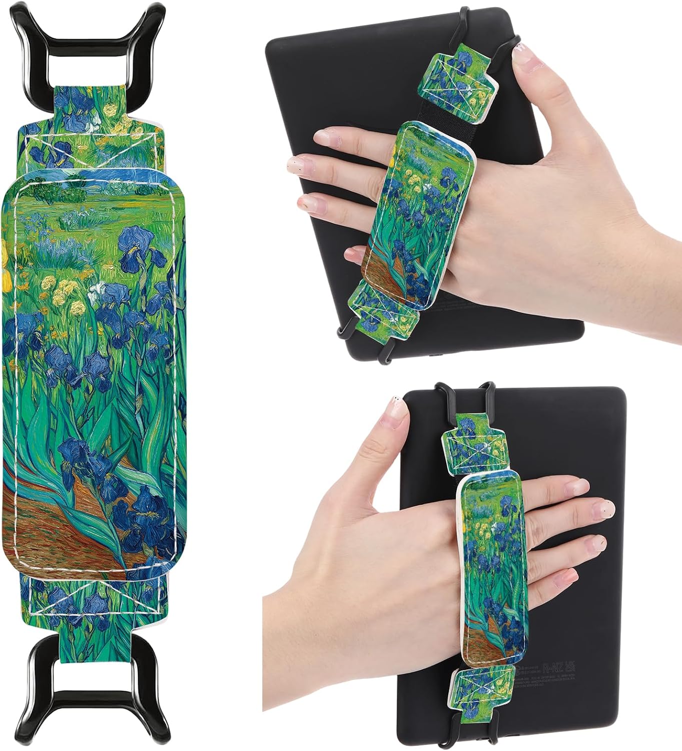SOPORTE DE MANO PARA KINDLE BERIREXRION 6-7.5' AZUL FLORAL - 1