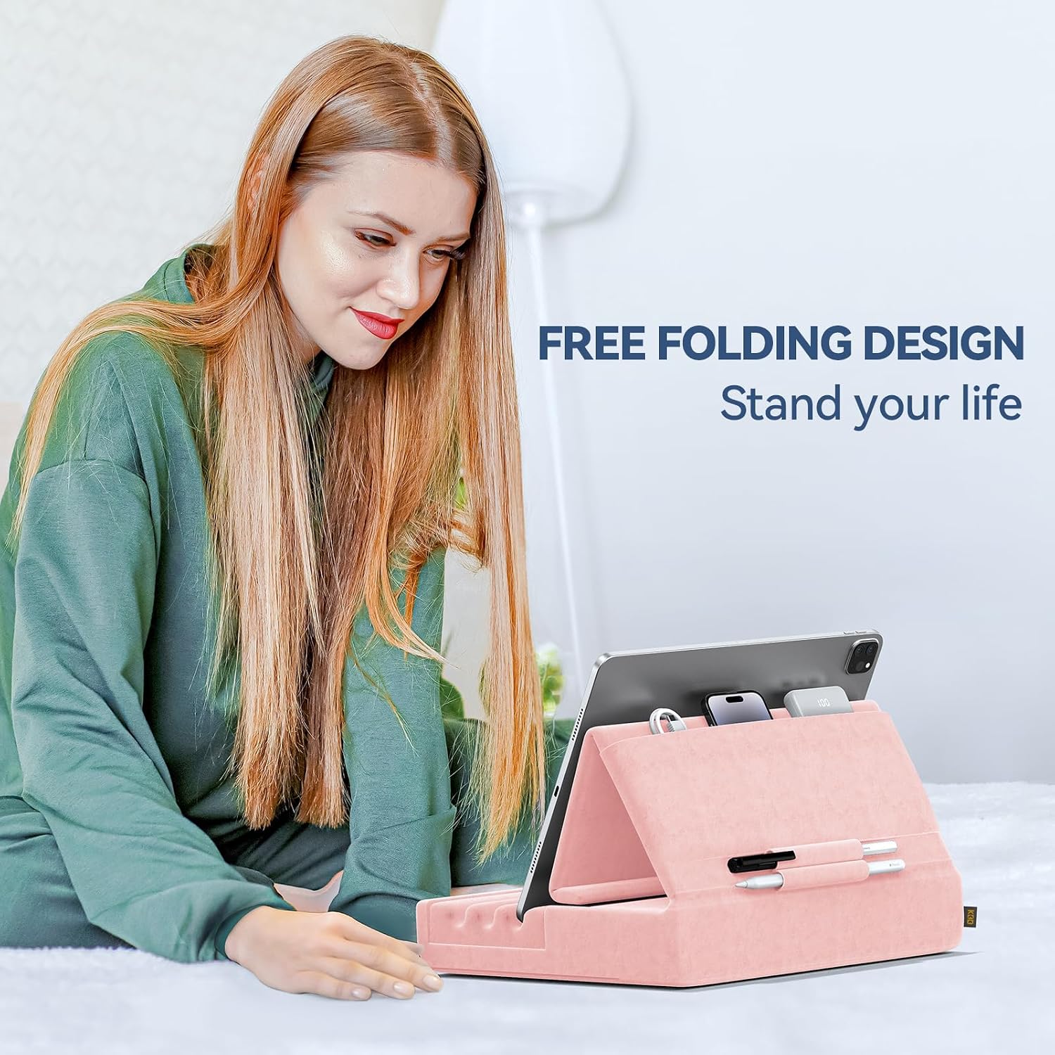 SOPORTE PARA TABLET KDD PILLOW HOLDER PLEGABLE PARA IPAD Y OTROS DISPOSITIVOS - 2