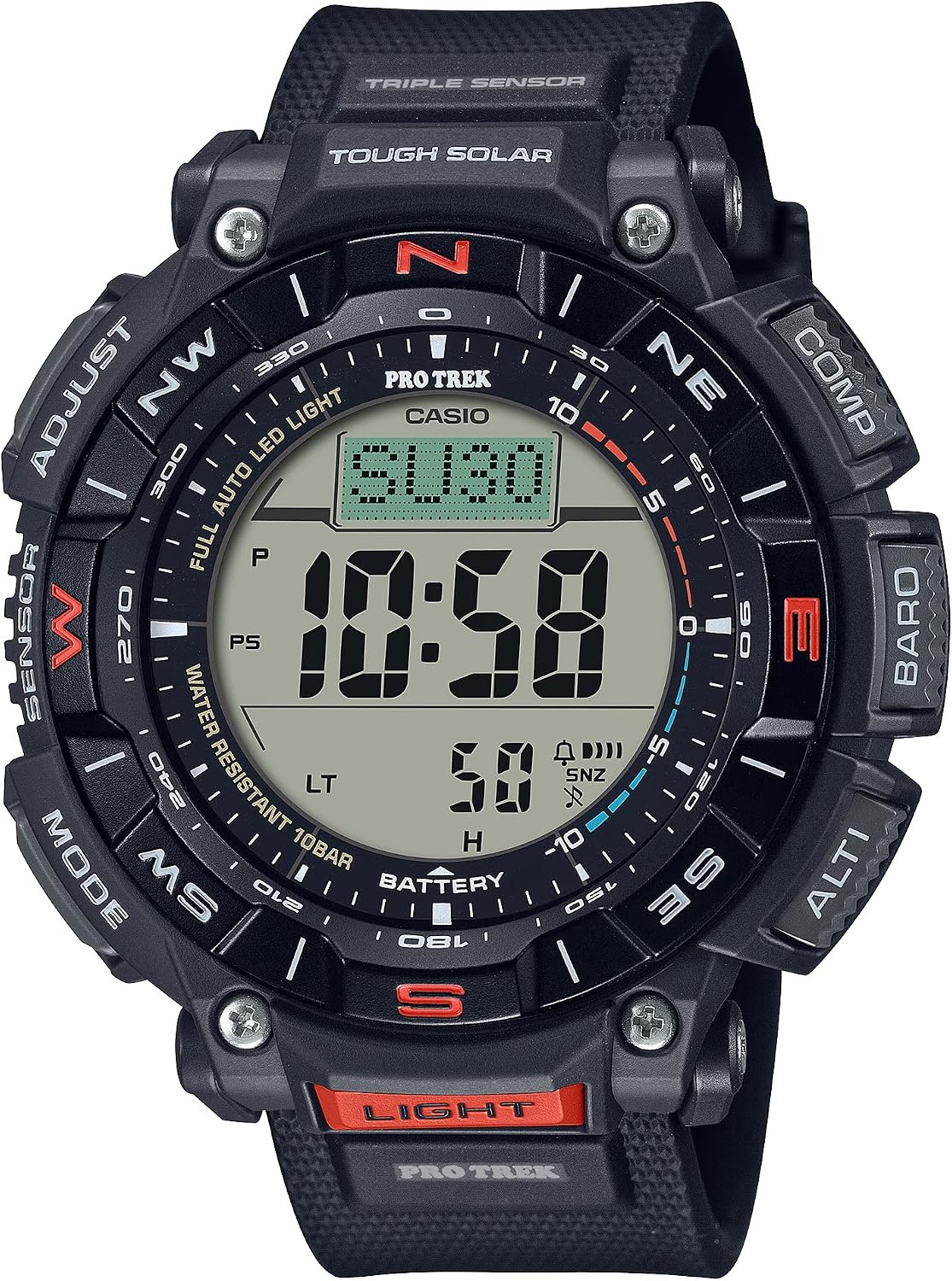 RELOJ CASIO PRO TREK PRG340 CON BRÚJULA, ALTÍMETRO, BARÓMETRO Y SOLAR - 5