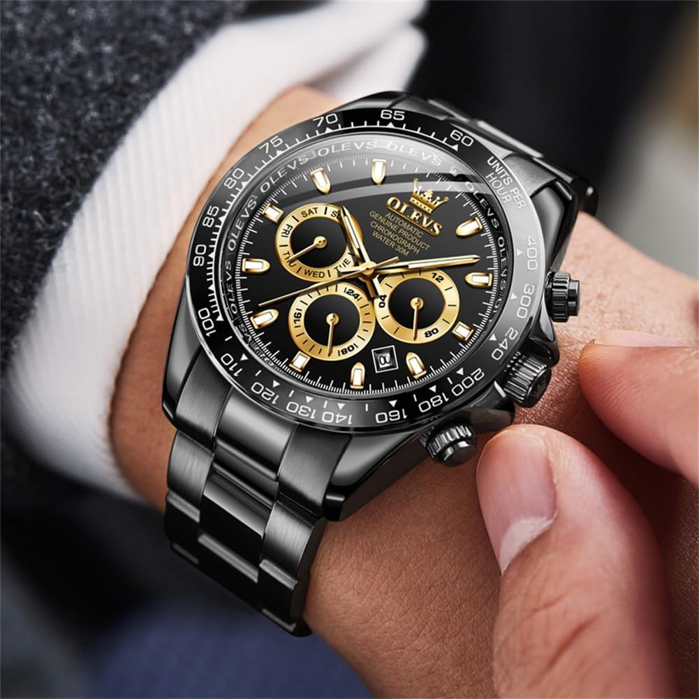 RELOJ DE PULSERA OLEVS AUTOMATIC DORADO PARA HOMBRE - 2