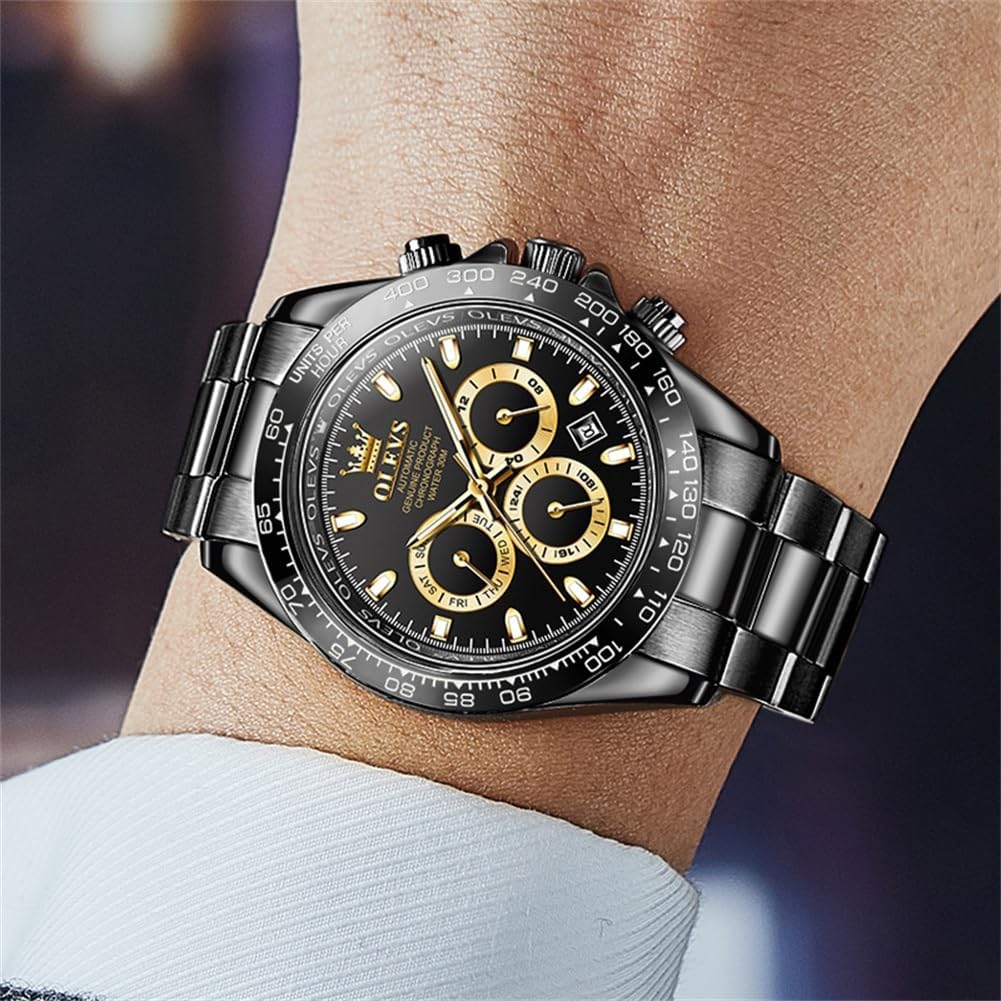 RELOJ DE PULSERA OLEVS AUTOMATIC DORADO PARA HOMBRE - 3