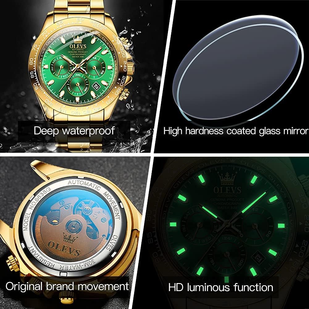 RELOJ DE PULSERA OLEVS AUTOMATIC DORADO PARA HOMBRE - 5