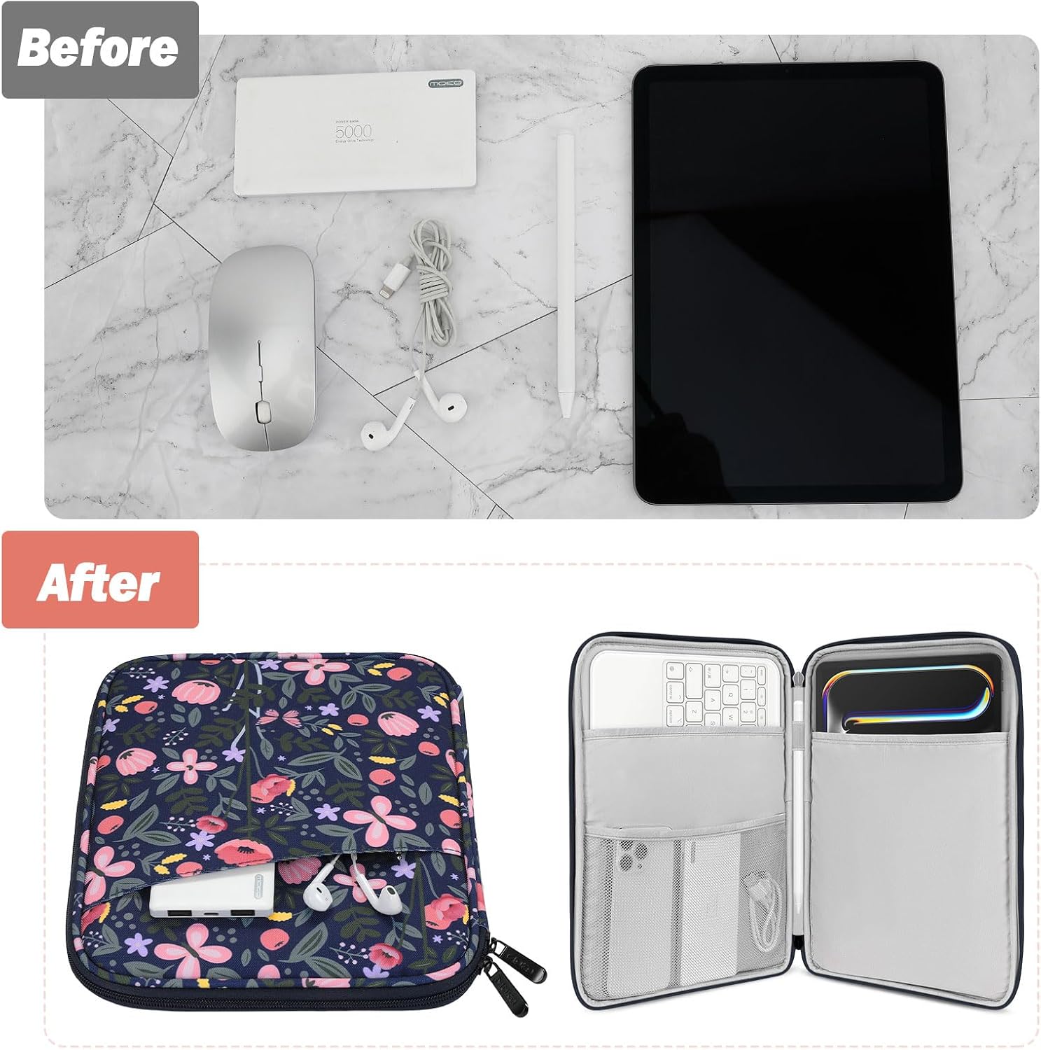 FUNDA PARA TABLET MOKO 9-11 PULGADAS CON BOLSILLO PARA ACCESORIOS - 4