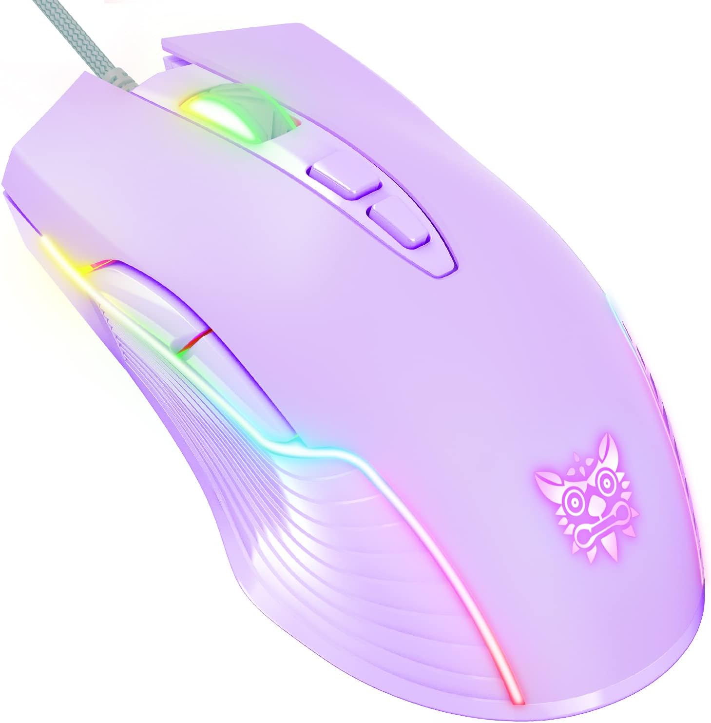 MOUSE GAMER SIMGAL 905 RGB CABLEADO 6400 DPI 7 BOTONES LILA - 1