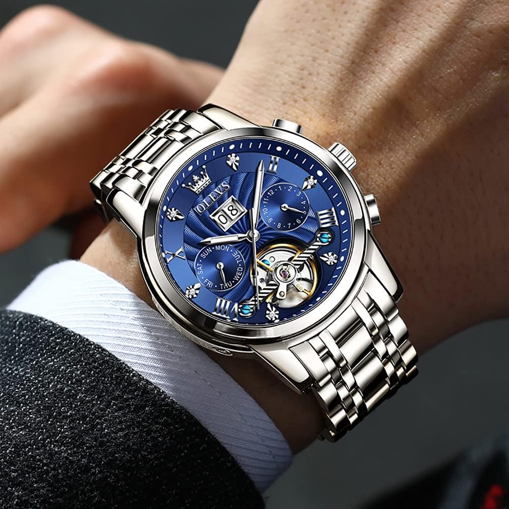 RELOJ DE PULSERA OLEVS AUTOMATIC GOLD PARA HOMBRE ACERO INOXIDABLE CLÁSICO - 3