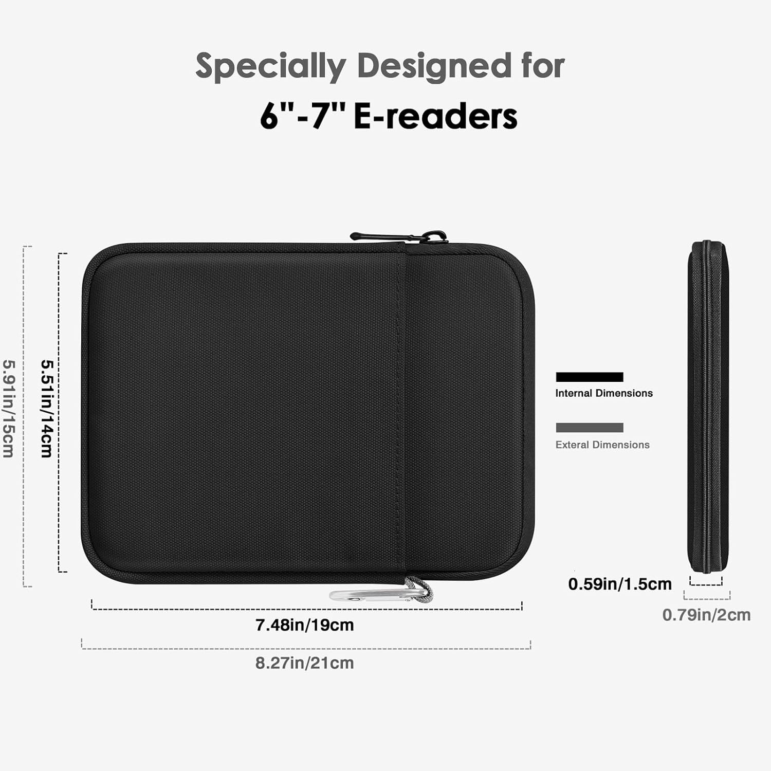 FUNDA ACOLCHONADA MOKO PARA LECTOR ELECTRÓNICO 6-7 PULGADAS COLORSOFT SIGNATURE EDITION 2024 NEGRA - 2