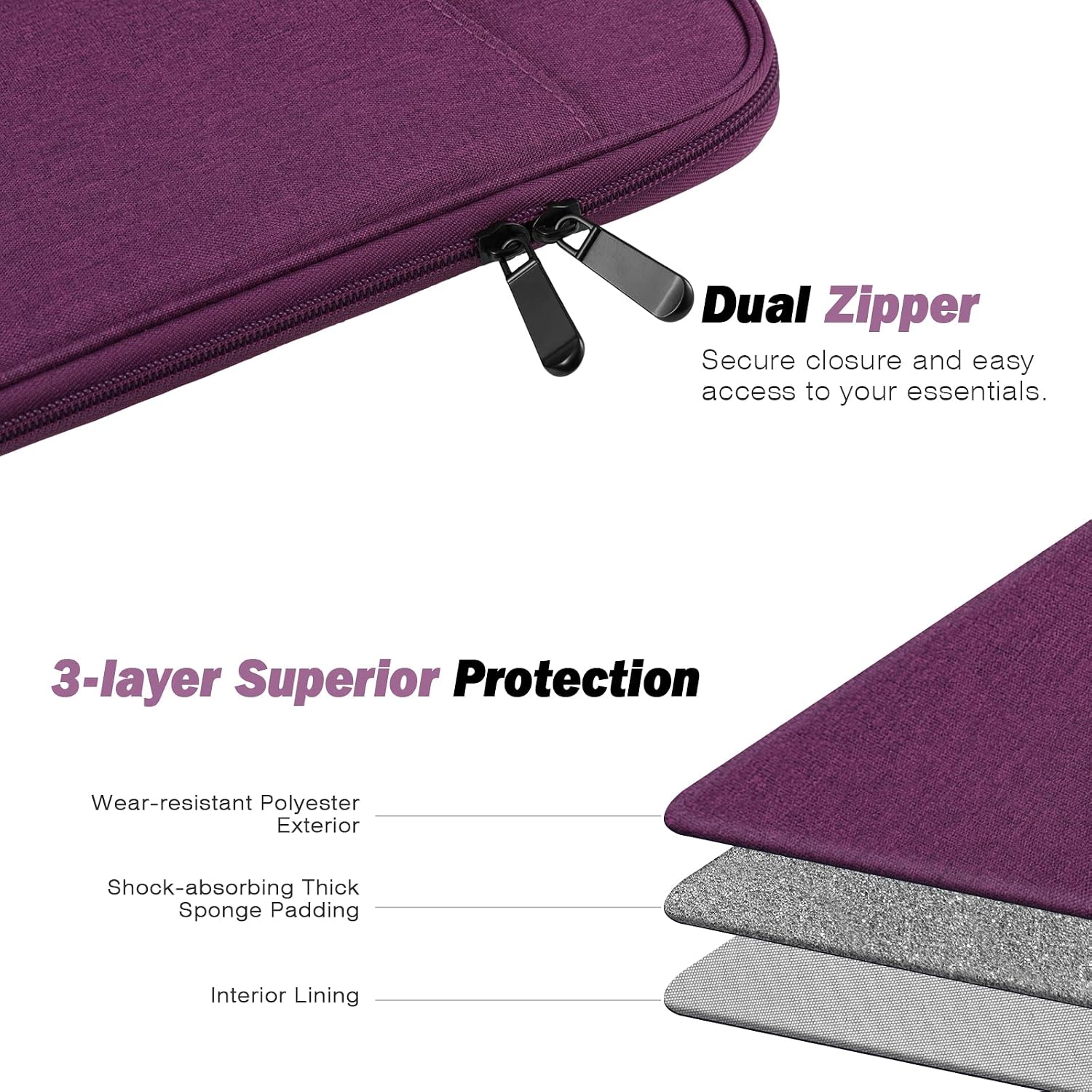FUNDA PARA TABLET MOKO 9-11 PULGADAS CON BOLSILLO PARA ACCESORIOS - 5