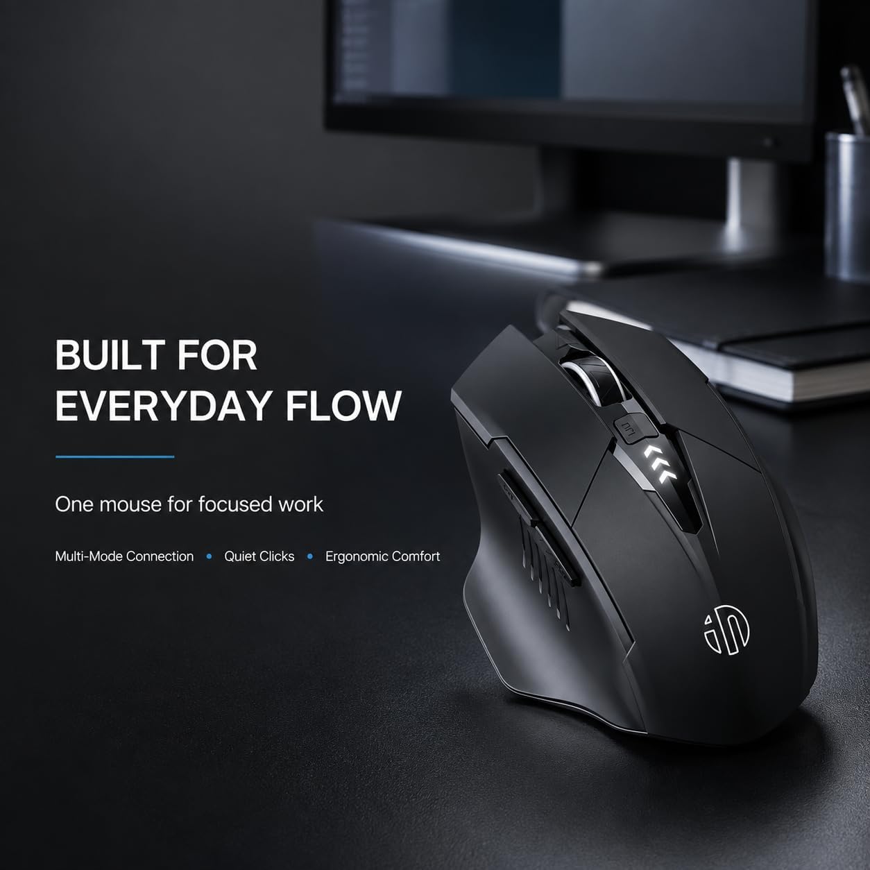 MOUSE INALÁMBRICO RECARGABLE INPHIC UPGRADED SILENT 12800 DPI - 4