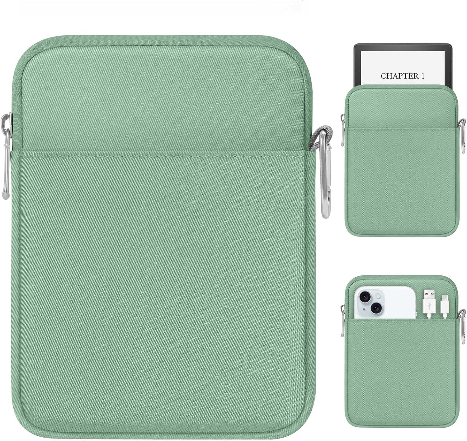 ESTUCHE PARA LECTOR ELECTRÓNICO MOKO PADDED COLORSOFT SIGNATURE EDITION 2024 VERDE OSCURO 6-7 PULGADAS - 1