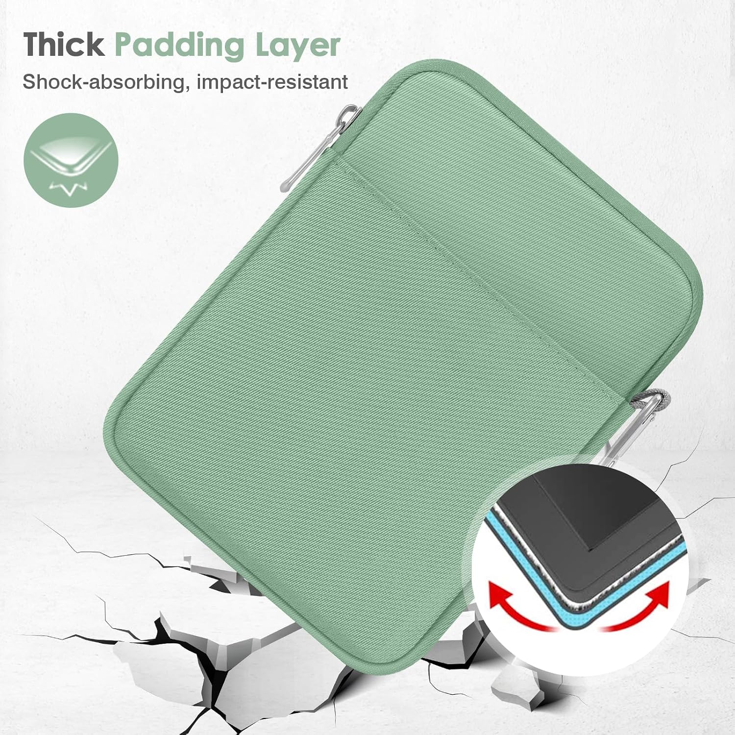 ESTUCHE PARA LECTOR ELECTRÓNICO MOKO PADDED COLORSOFT SIGNATURE EDITION 2024 VERDE OSCURO 6-7 PULGADAS - 4