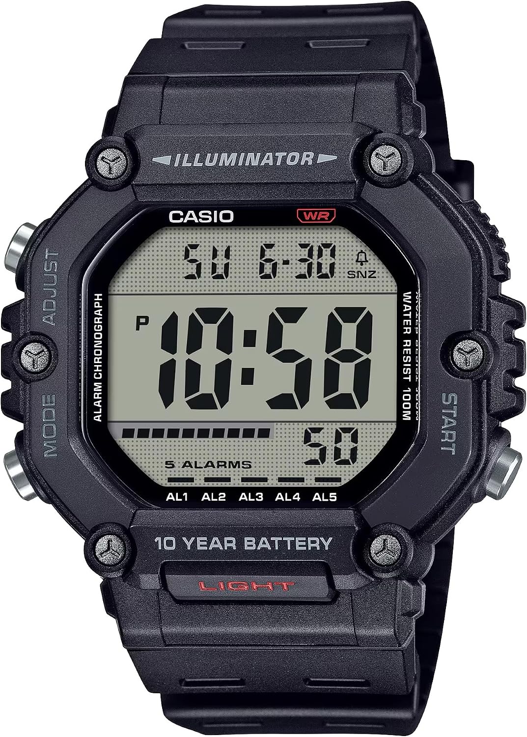 RELOJ DIGITAL CASIO AE-1600H NEGRO BATERÍA 10 AÑOS LED - 3