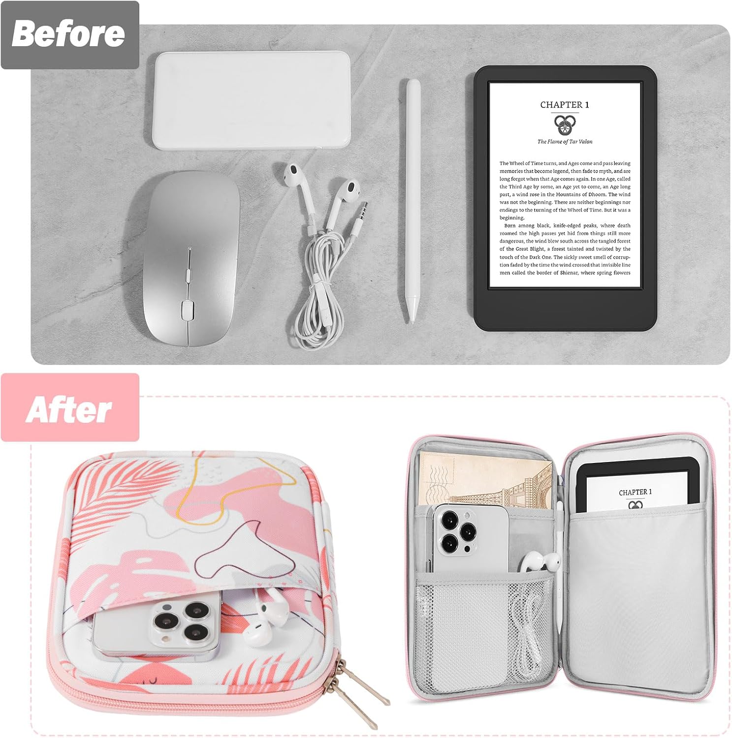 FUNDA PARA EREADER MOKO 6-7 PULGADAS TROPICAL LEAF - 4