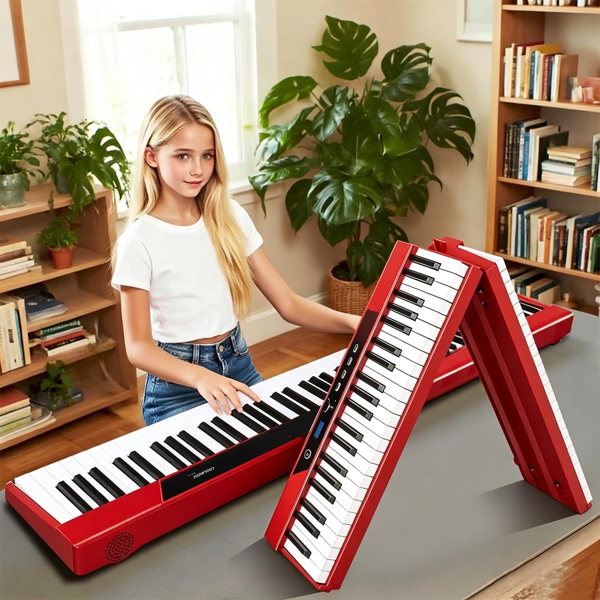 PIANO DIGITAL DELLERSOUND COOLMUSIC 88 TECLAS SEMI-PESADAS PORTÁTIL CON PEDAL SUSTAIN - 1