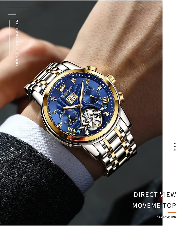 RELOJ DE PULSERA OLEVS AUTOMATIC DORADO PARA HOMBRE - 3