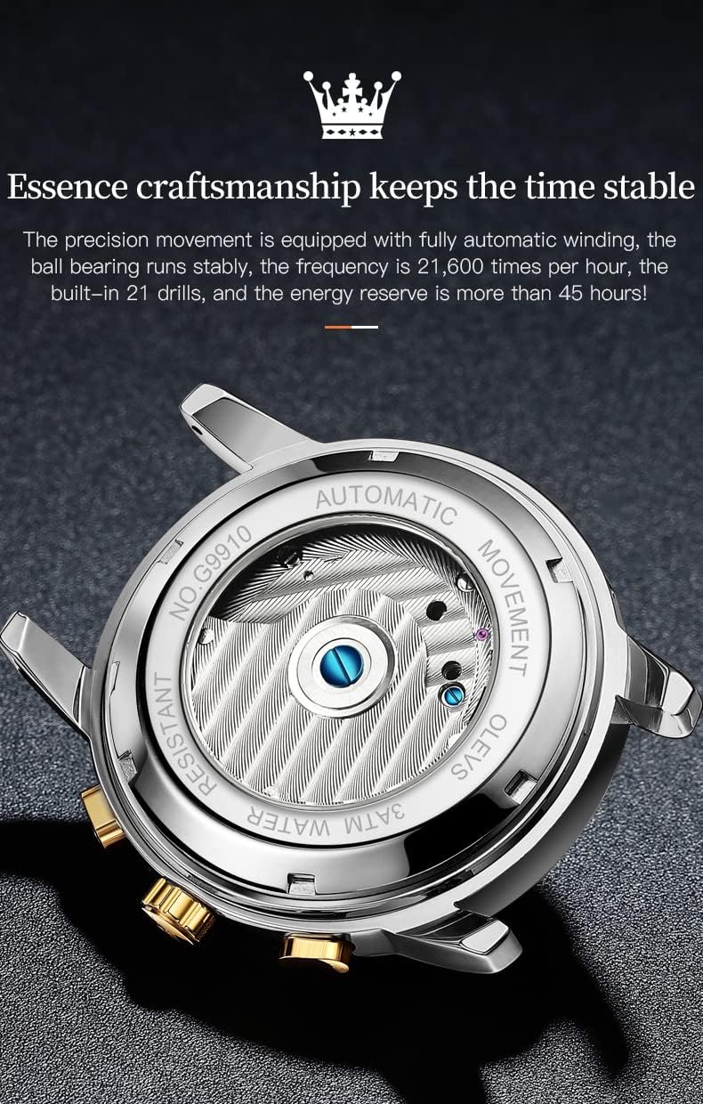 RELOJ DE PULSERA OLEVS AUTOMATIC DORADO PARA HOMBRE - 4