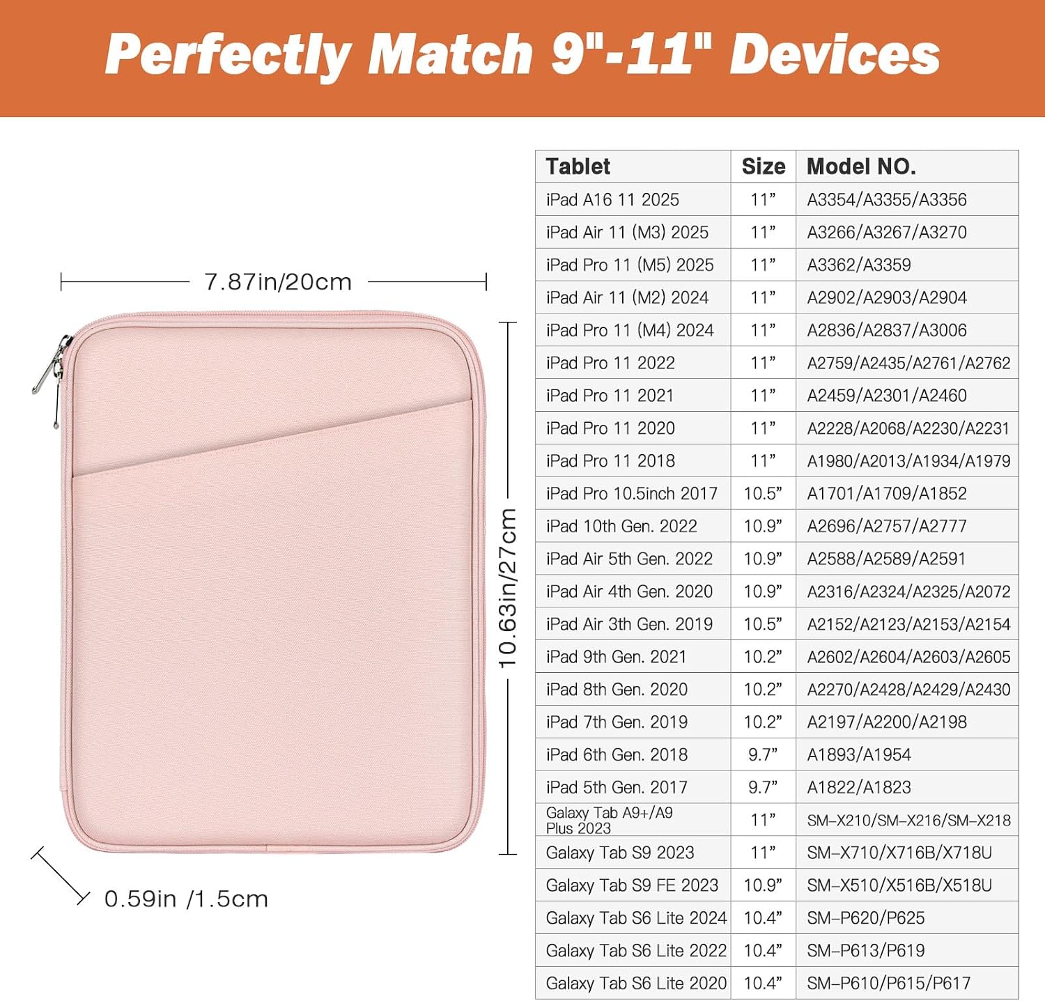 FUNDA PARA TABLET MOKO 9-11 PULGADAS CON BOLSILLO PARA ACCESORIOS - 2