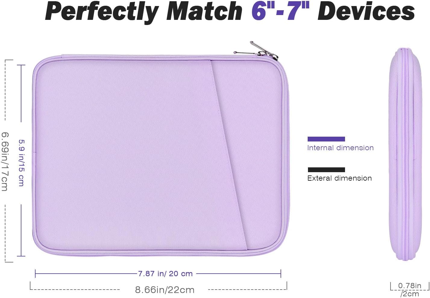FUNDA PARA EREADER MOKO 6-7 PULGADAS LILAC - 2