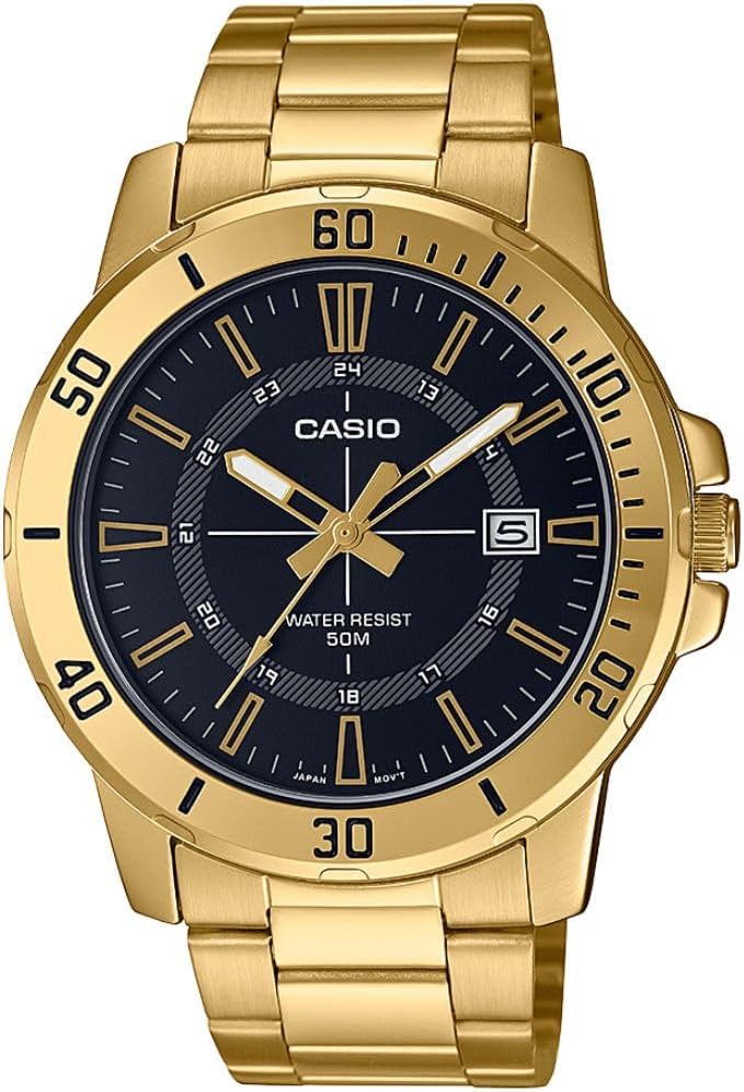 RELOJ CASIO ANALÓGICO CUERO MARRÓN CAJA ACERO 45MM - 2