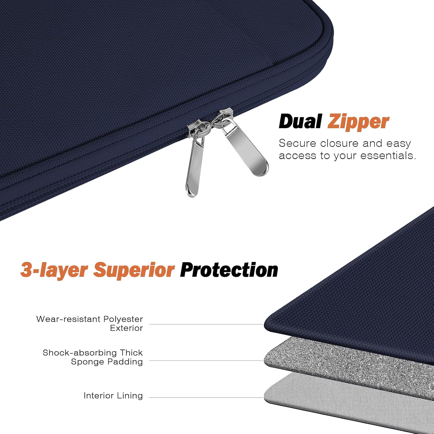 FUNDA PARA TABLET MOKO 13 PULGADAS CON BOLSILLO PARA ACCESORIOS - 5
