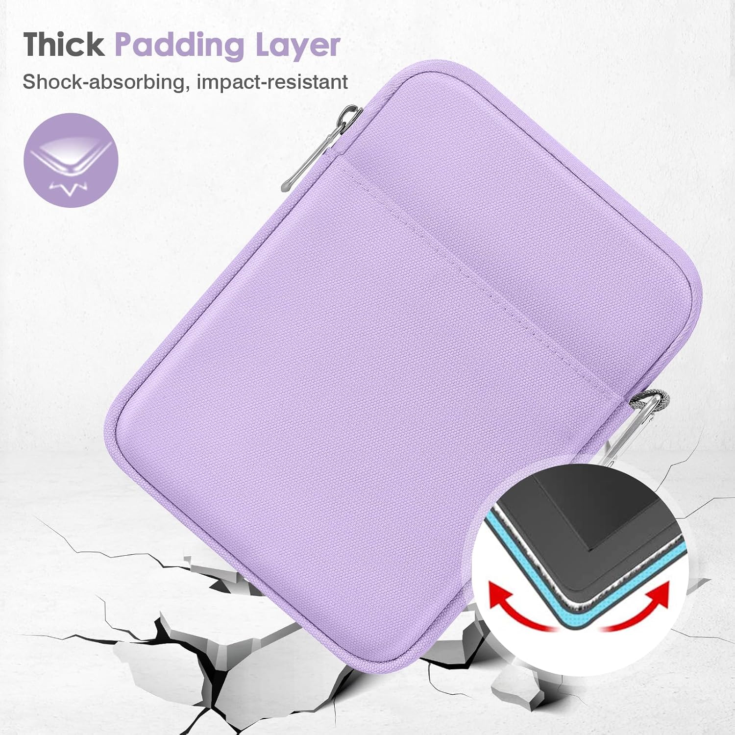 ESTUCHE ACOLCHADO PARA LECTOR ELECTRÓNICO MOKO LILAC COMPATIBLE 6-7 PULGADAS - 4