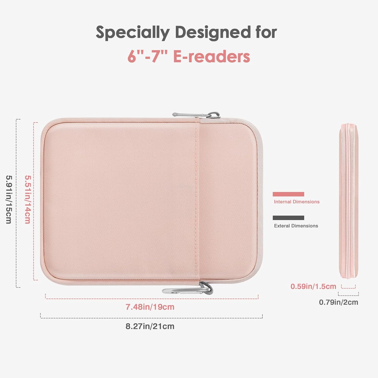 FUNDA ACOLCHONADA PARA EREADER MOKO COLORSOFT SIGNATURE EDITION 7' ROSA - 2