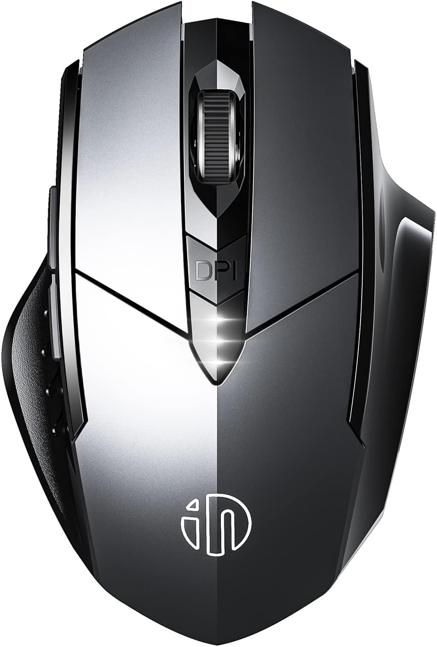 MOUSE BLUETOOTH INPHIC TRI-MODE CON BATERÍA VISIBLE RECARGABLE - 1