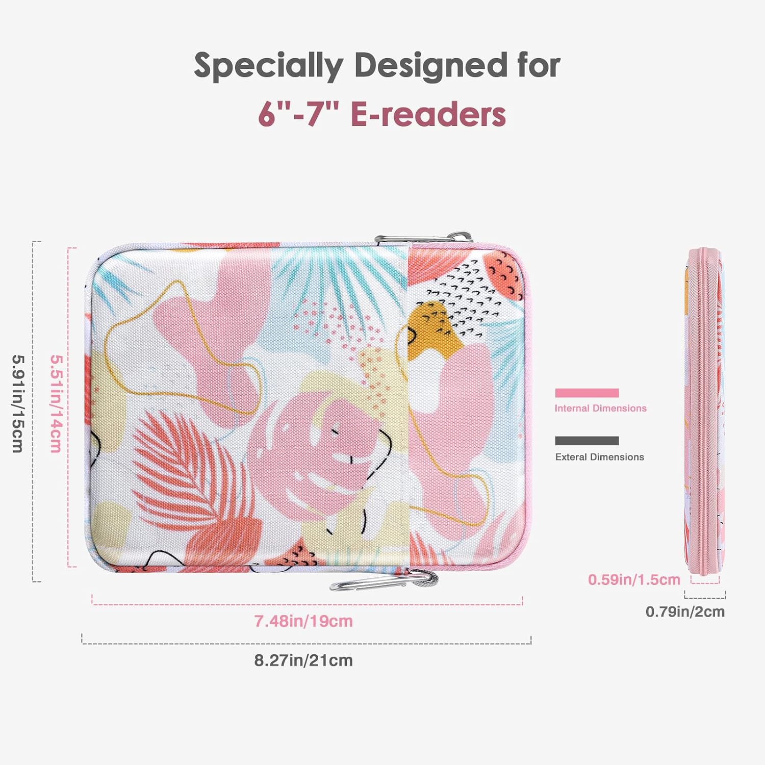 ESTUCHE PARA LECTOR ELECTRÓNICO MOKO TROPICAL LEAF PARA TABLET DE 6-7 PULGADAS - 2