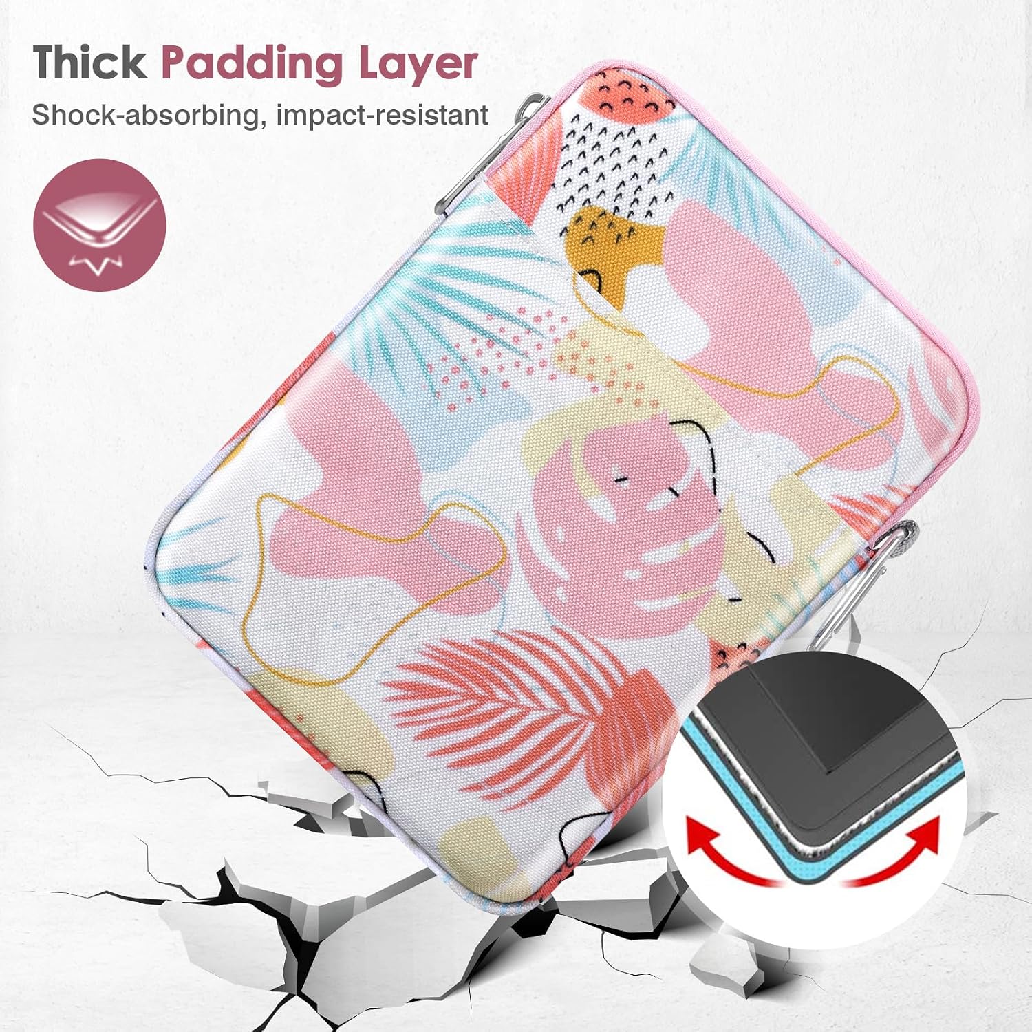 ESTUCHE PARA LECTOR ELECTRÓNICO MOKO TROPICAL LEAF PARA TABLET DE 6-7 PULGADAS - 4