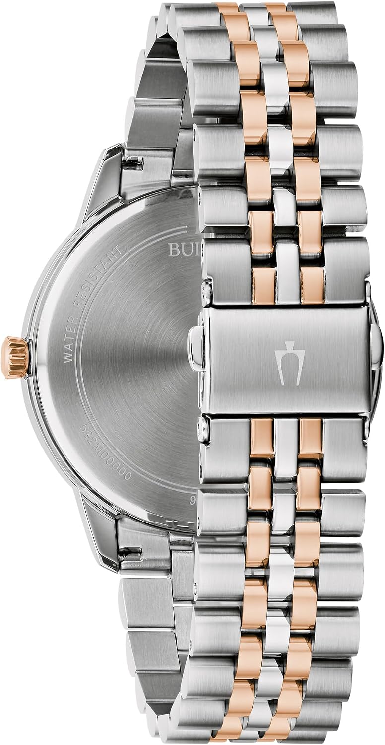 RELOJ DE PULSERA BULOVA CLASSIC DIAMOND PARA HOMBRE, CUARZO, 41MM, ACERO INOXIDABLE BICOLOR - 3