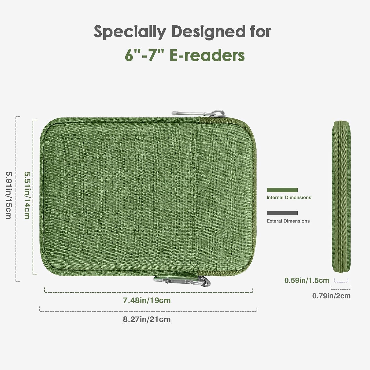 ESTUCHE PARA LECTOR ELECTRÓNICO MOKO COLORSOFT SIGNATURE EDITION 2024 7 PULGADAS VERDE PASTO - 2
