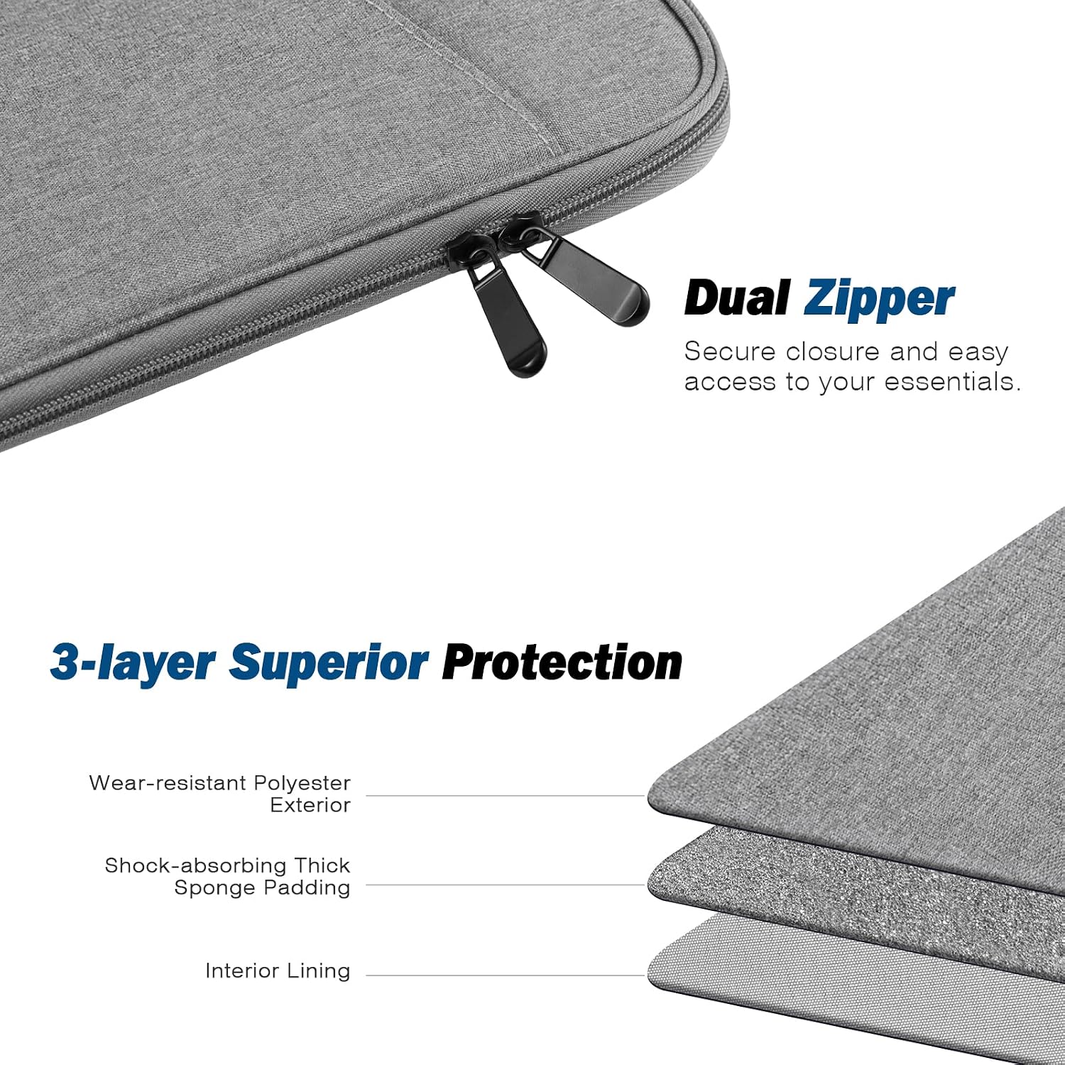 FUNDA PARA TABLET MOKO 9-11 PULGADAS CON BOLSILLO PARA ACCESORIOS - 5