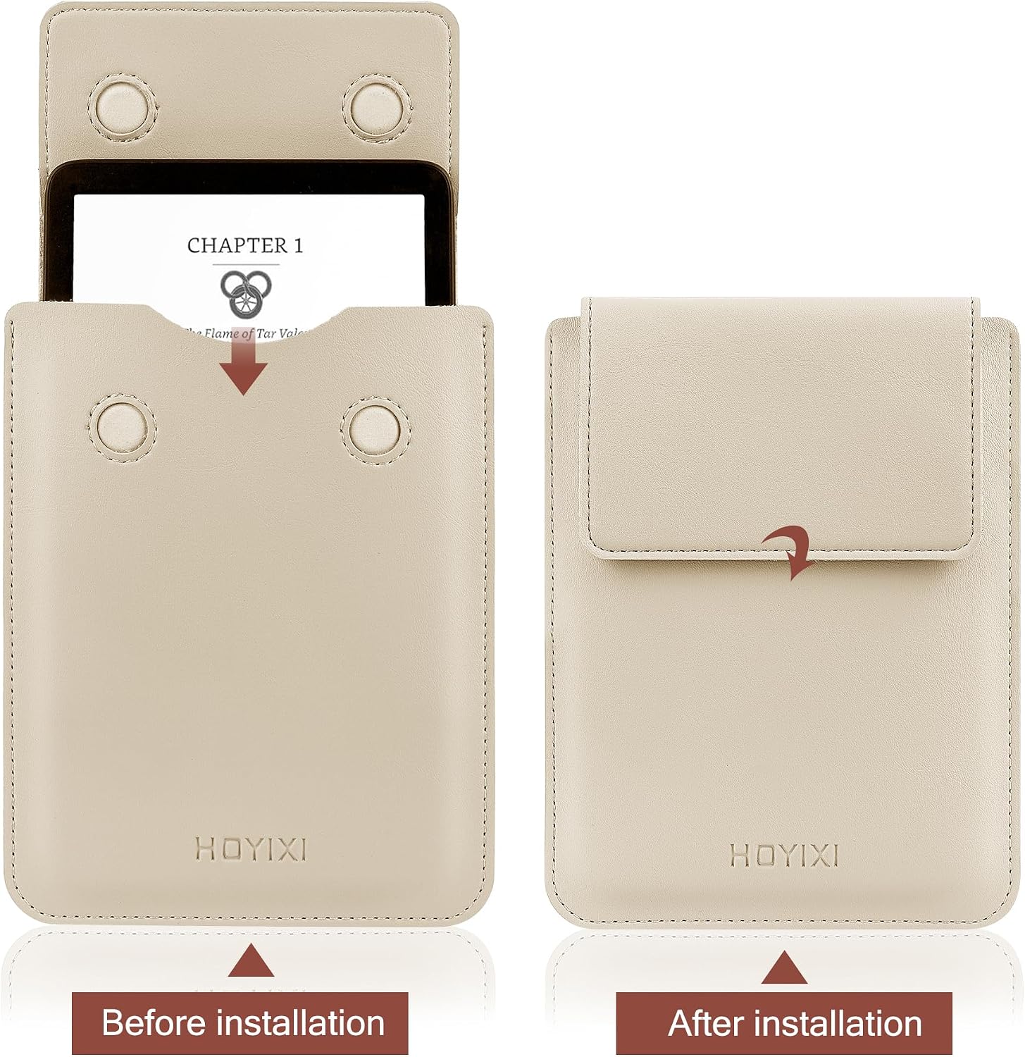 ESTUCHE UNIVERSAL HOYIXI PARA LECTOR EBOOK 6.8-7 PULGADAS BEIGE - 3