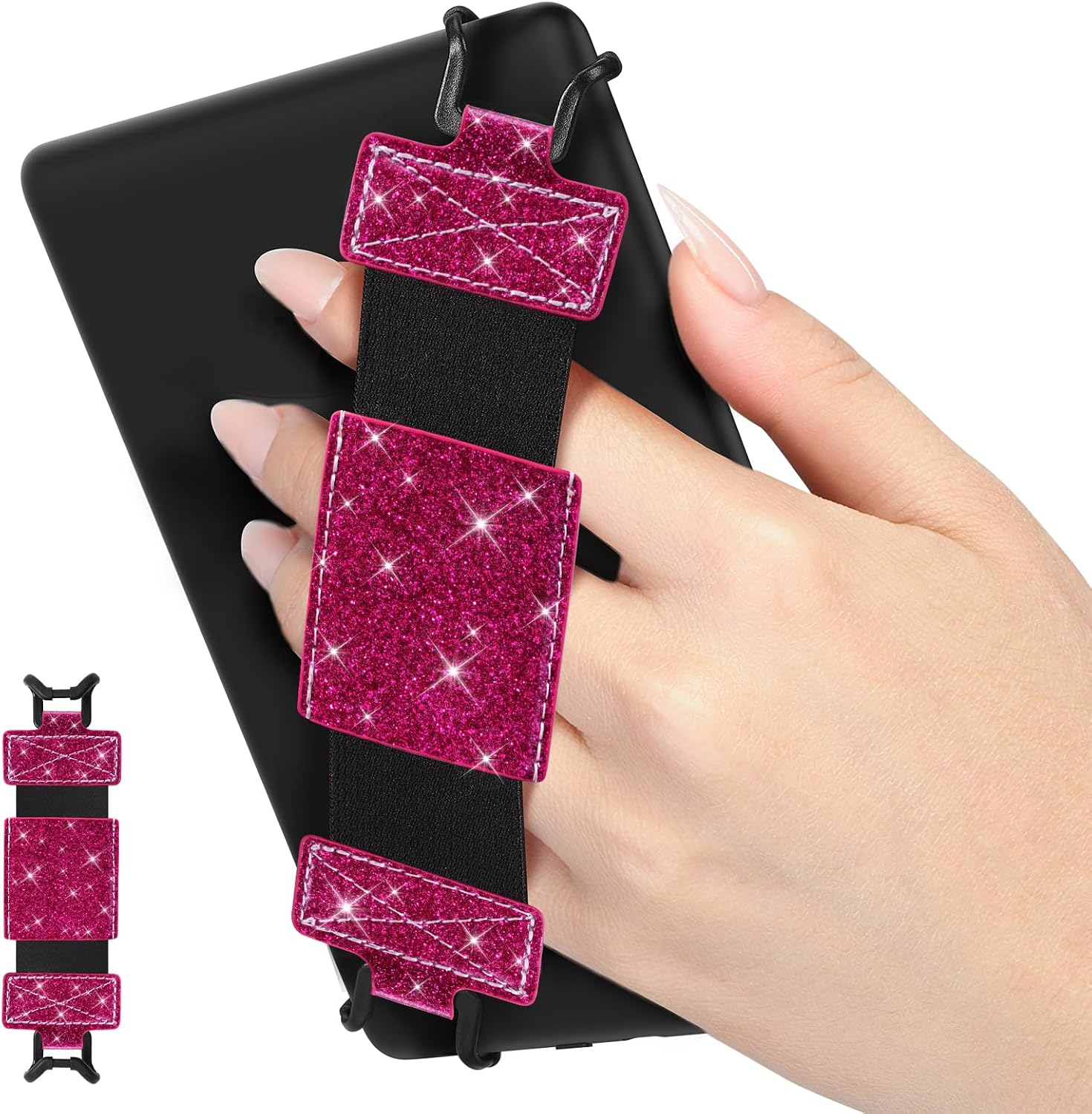 ESTUCHE MOKO SOFT HAND STRAP PARA KINDLE Y TABLETS 6-8 PULGADAS ROSADO - 1