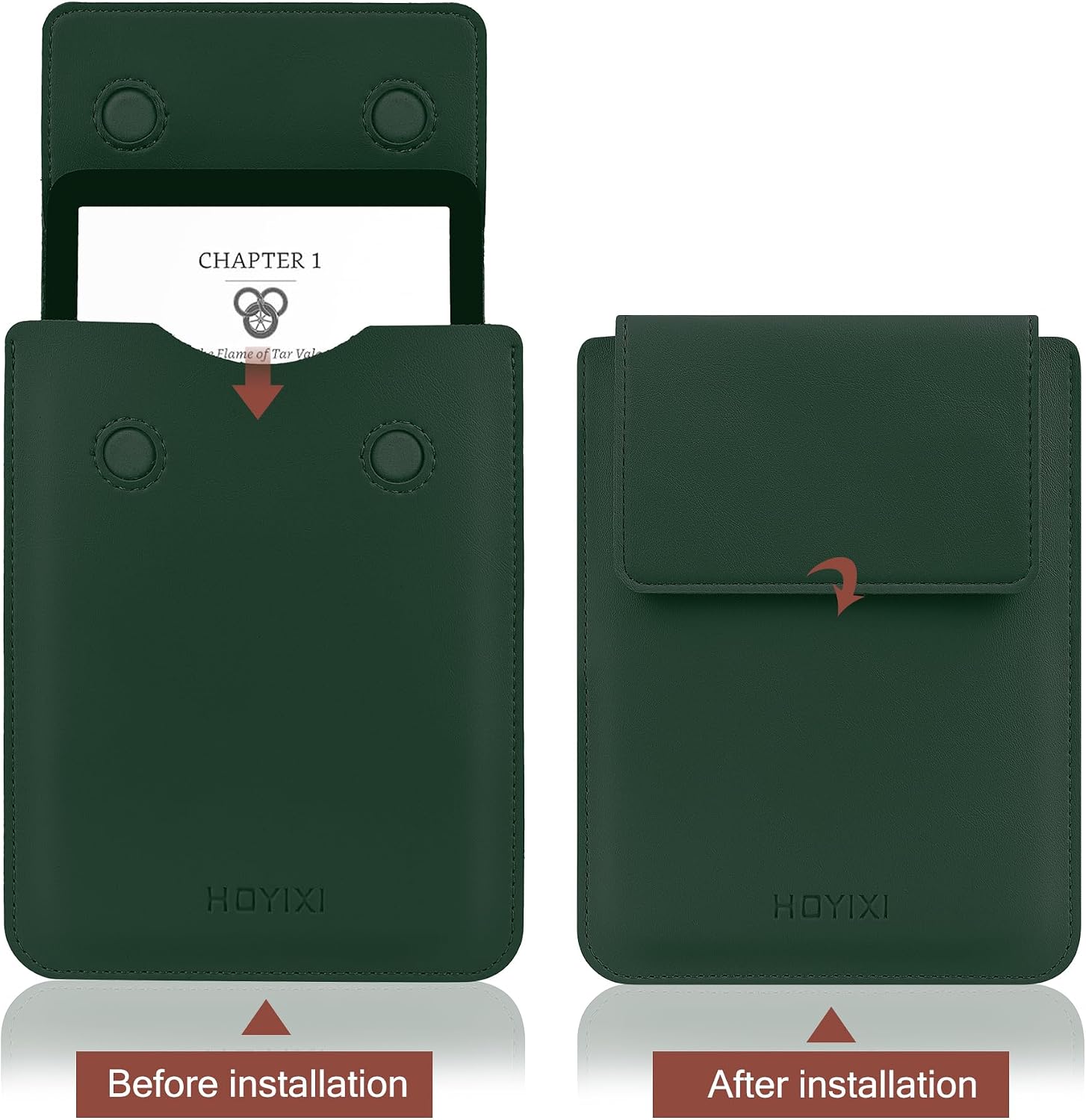 ESTUCHE UNIVERSAL HOYIXI PARA LECTOR EBOOK 6.8-7 PULGADAS VERDE OSCURO - 3