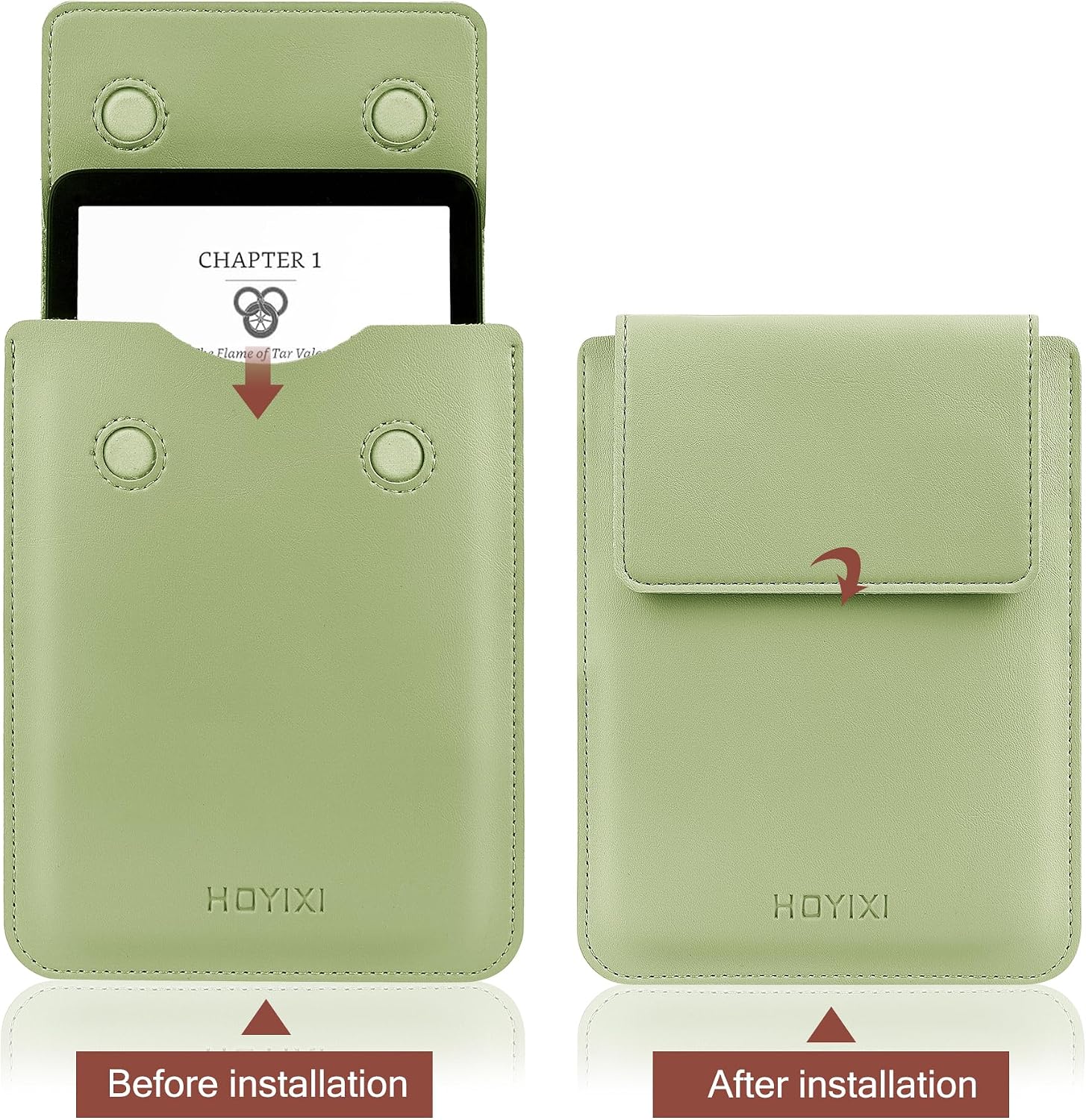 ESTUCHE UNIVERSAL HOYIXI PARA LECTOR EBOOK 6.8-7 PULGADAS VERDE CLARO - 3