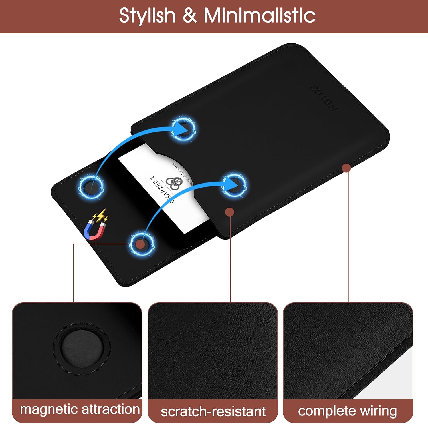 ESTUCHE UNIVERSAL HOYIXI PARA LECTOR EBOOK 6.8-7 PULGADAS NEGRO - 4