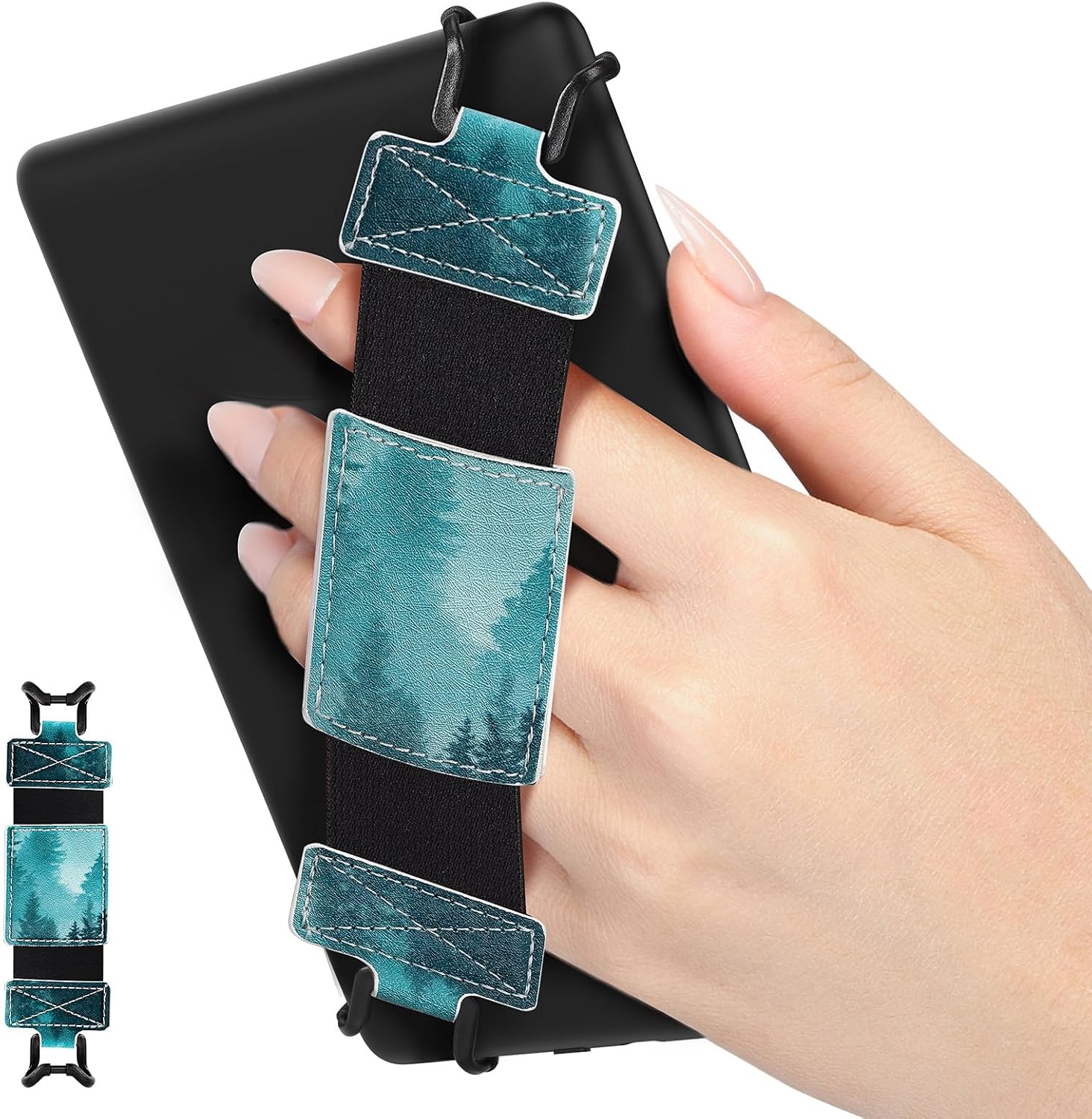 SOPORTE DE MANO MOKO PARA KINDLE Y TABLETS 6-8 PULGADAS VERDE BOSQUE - 1