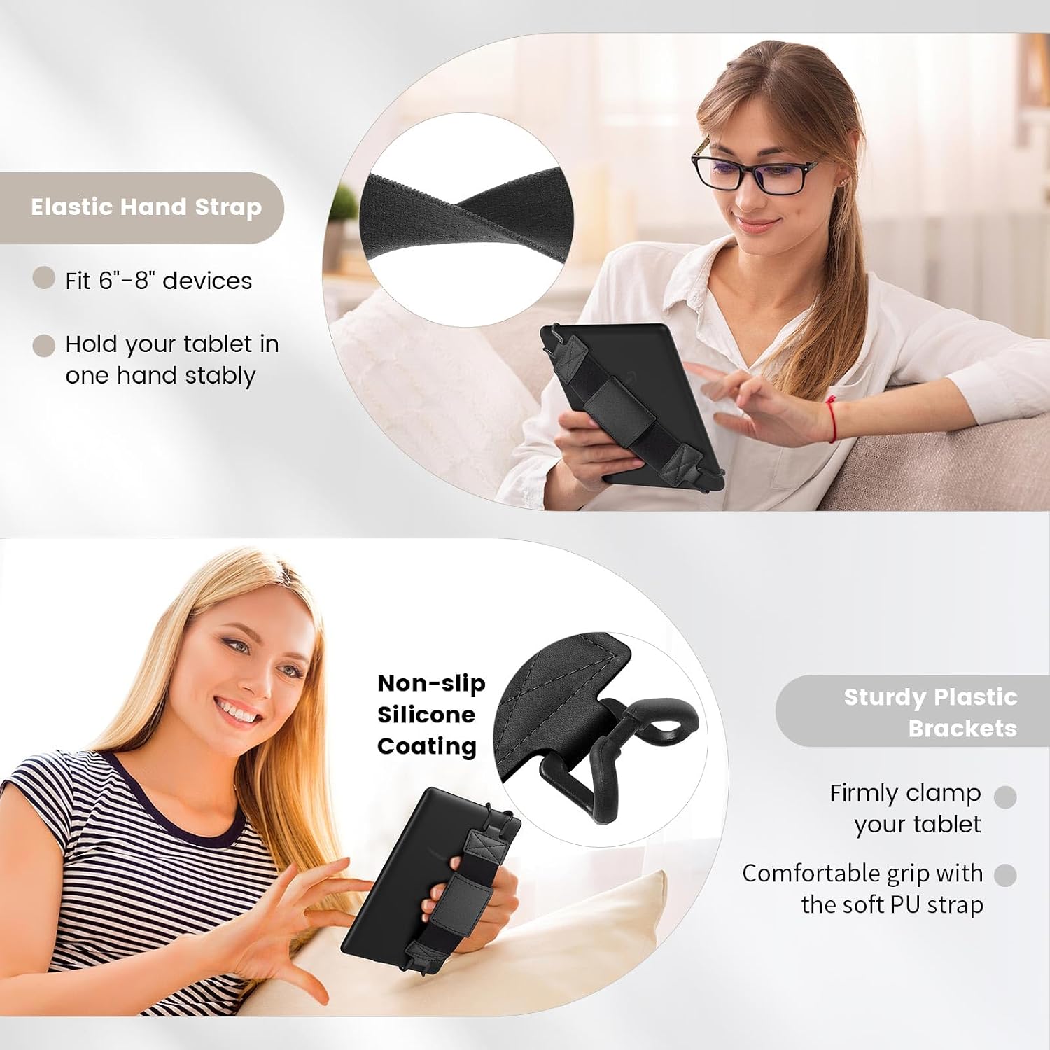 SOPORTE DE MANO MOKO PARA KINDLE Y TABLETS 6-8 PULGADAS NEGRO - 5