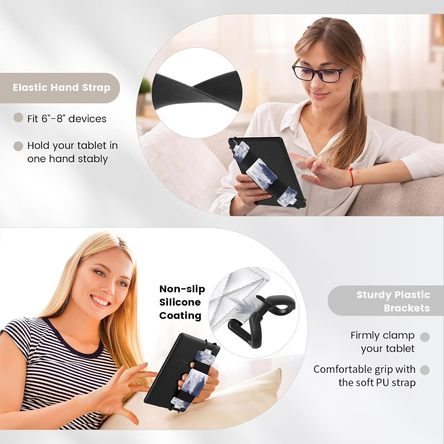 SOPORTE DE MANO MOKO PARA KINDLE Y TABLETS 6-8 PULGADAS GRIS - 5